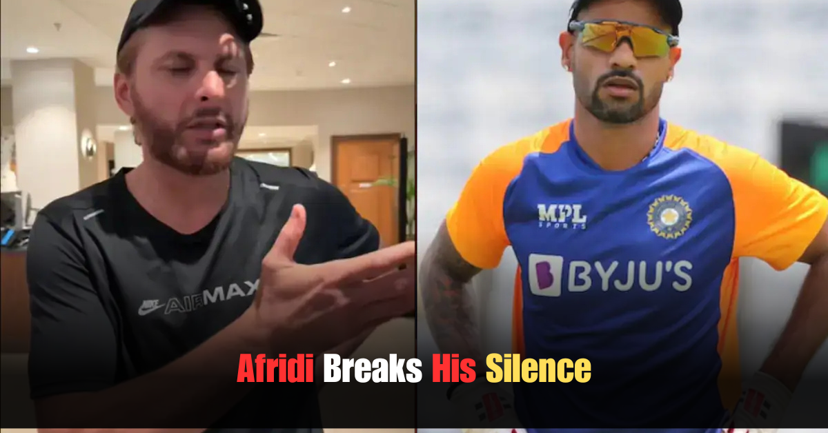 Afridi Breaks His Silence